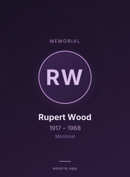 Memorial portrait of Rupert Wood