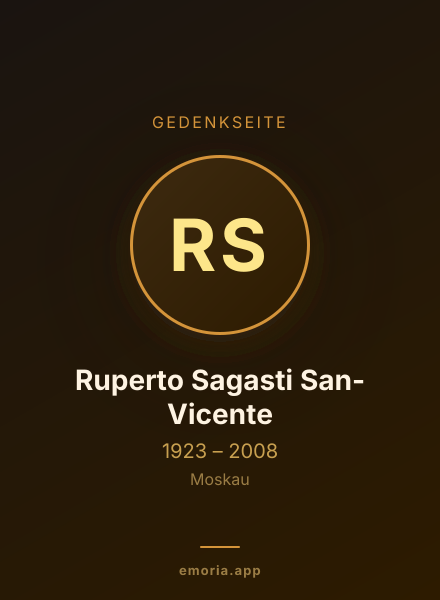 Gedenkportrait von Ruperto Sagasti San-Vicente
