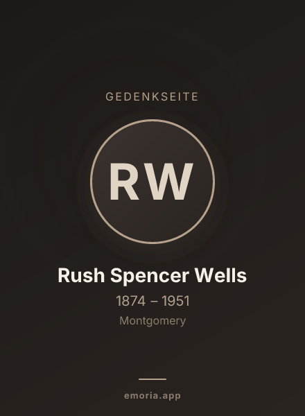 Gedenkportrait von Rush Spencer Wells