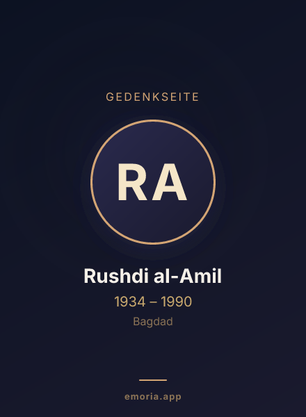 Gedenkportrait von Rushdi al-Amil