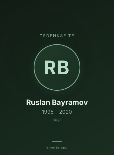 Gedenkportrait von Ruslan Bayramov