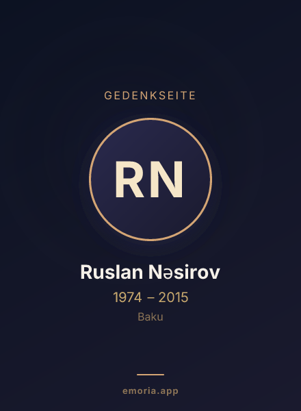 Gedenkportrait von Ruslan Nəsirov