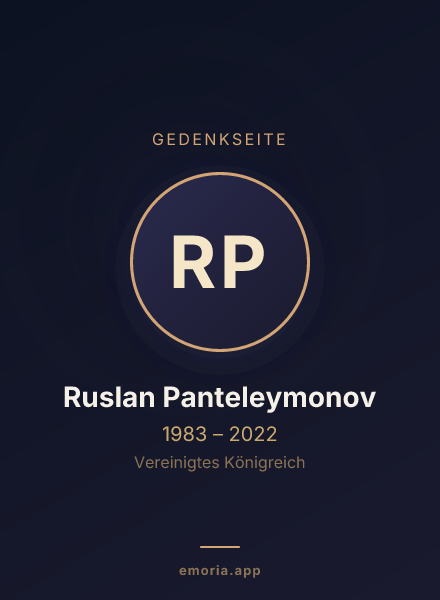 Gedenkportrait von Ruslan Panteleymonov