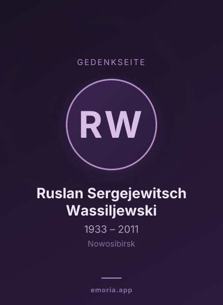 Gedenkportrait von Ruslan Sergejewitsch Wassiljewski