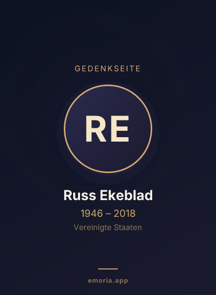 Gedenkportrait von Russ Ekeblad