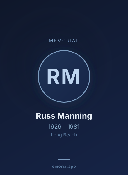 Memorial portrait of Russ Manning