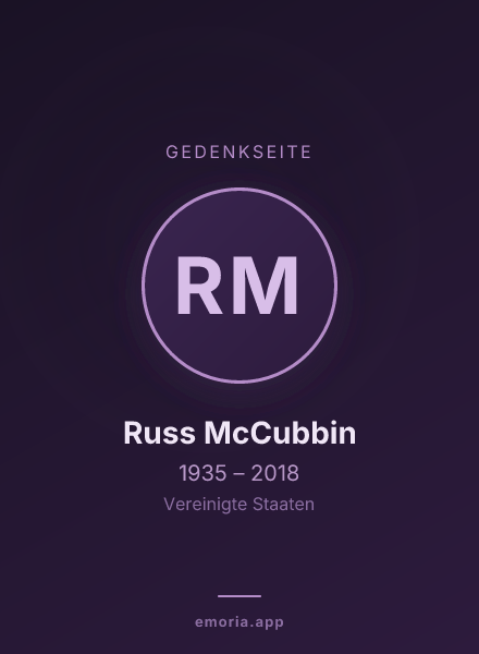 Gedenkportrait von Russ McCubbin