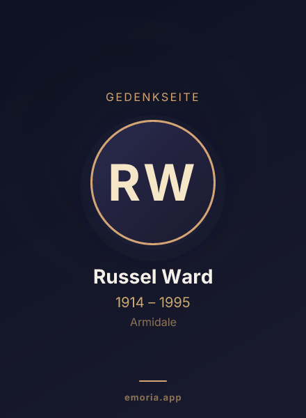 Gedenkportrait von Russel Ward
