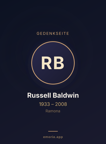 Gedenkportrait von Russell Baldwin