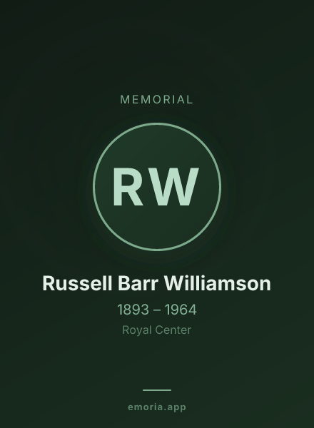 Memorial portrait of Russell Barr Williamson