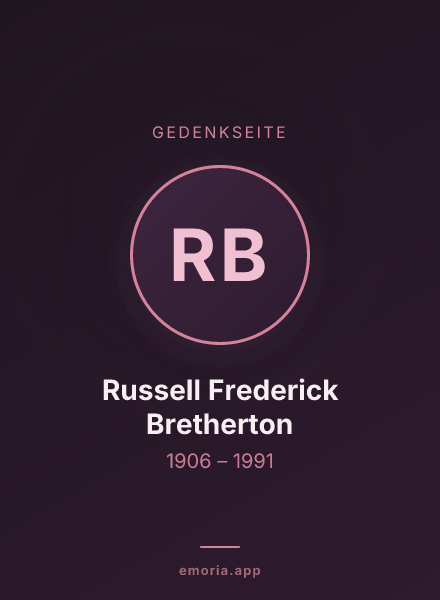 Gedenkportrait von Russell Frederick Bretherton