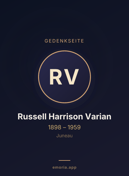 Gedenkportrait von Russell Harrison Varian
