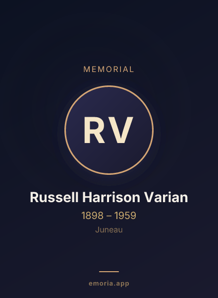 Memorial portrait of Russell Harrison Varian