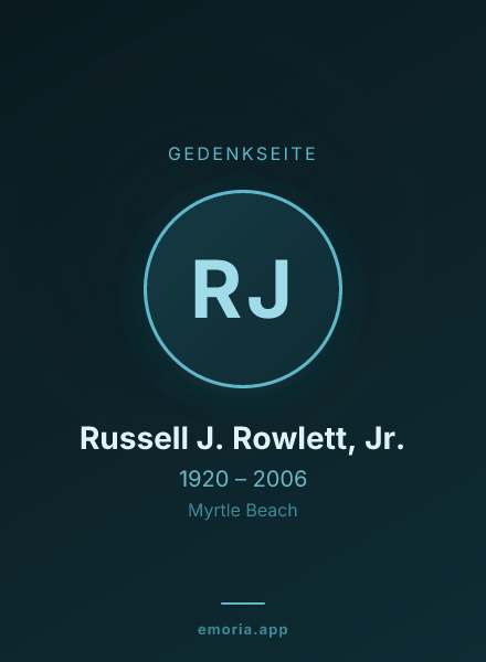 Gedenkportrait von Russell J. Rowlett, Jr.
