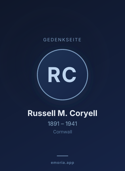 Gedenkportrait von Russell M. Coryell