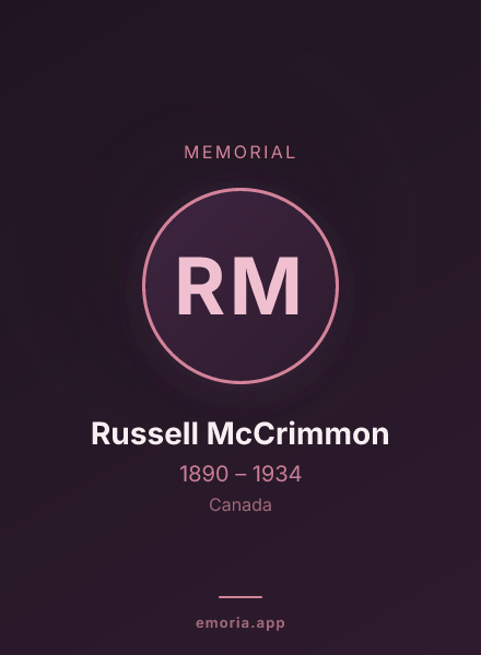 Memorial portrait of Russell McCrimmon