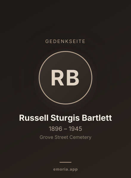 Gedenkportrait von Russell Sturgis Bartlett