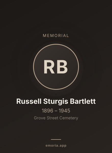 Memorial portrait of Russell Sturgis Bartlett