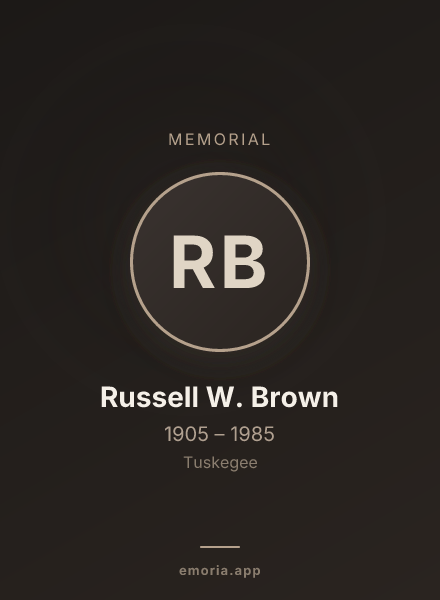 Memorial portrait of Russell W. Brown