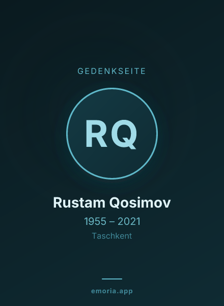 Gedenkportrait von Rustam Qosimov