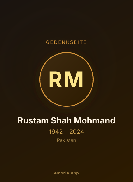 Gedenkportrait von Rustam Shah Mohmand