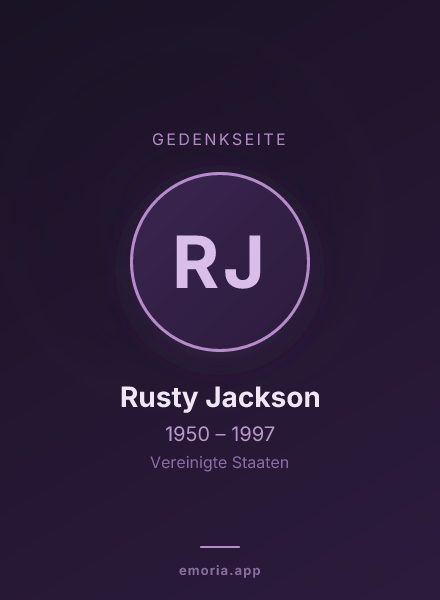 Gedenkportrait von Rusty Jackson