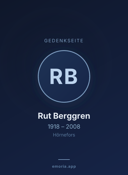 Gedenkportrait von Rut Berggren