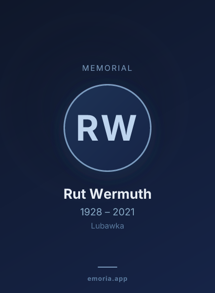 Memorial portrait of Rut Wermuth