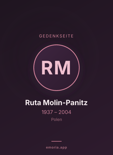 Gedenkportrait von Ruta Molin-Panitz