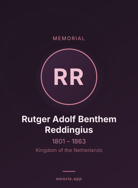 Memorial portrait of Rutger Adolf Benthem Reddingius