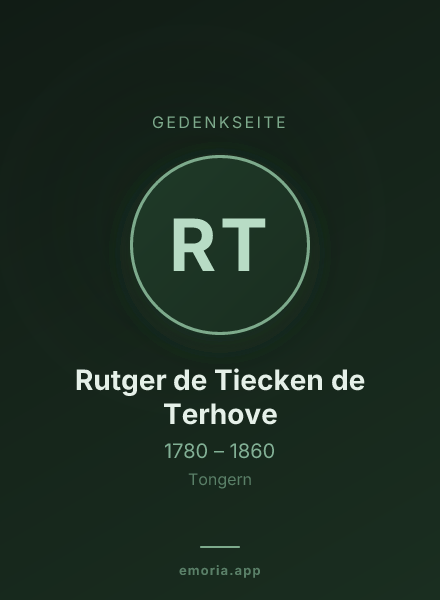 Gedenkportrait von Rutger de Tiecken de Terhove
