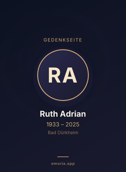 Gedenkportrait von Ruth Adrian