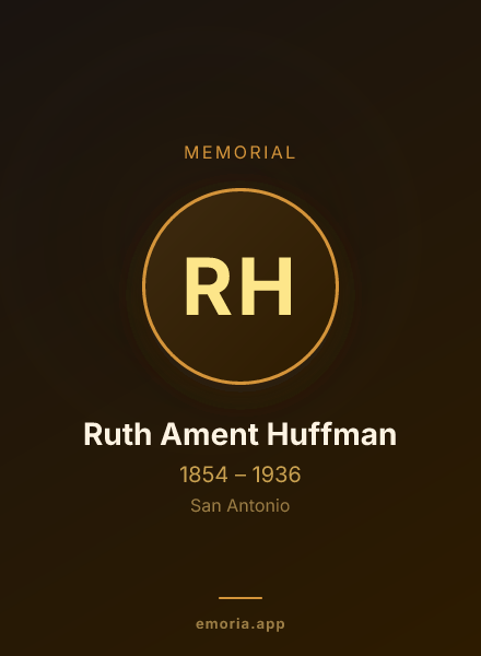 Memorial portrait of Ruth Ament Huffman