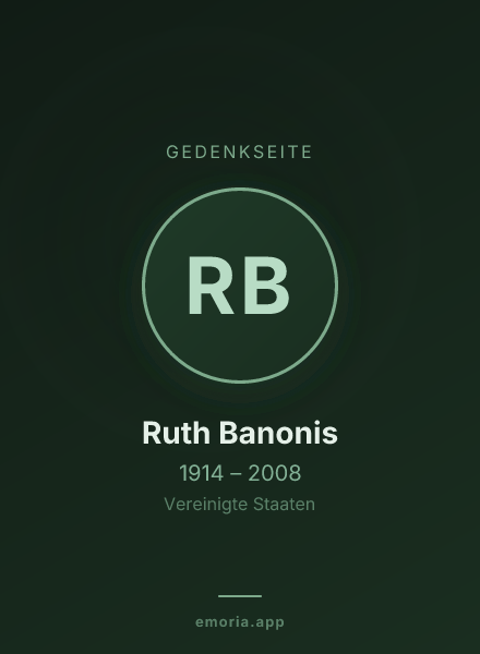 Gedenkportrait von Ruth Banonis