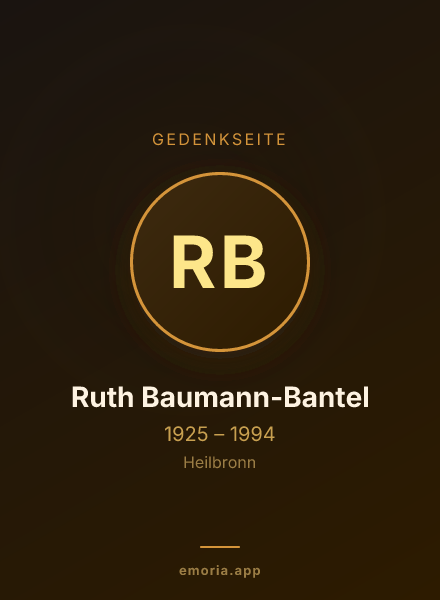 Gedenkportrait von Ruth Baumann-Bantel