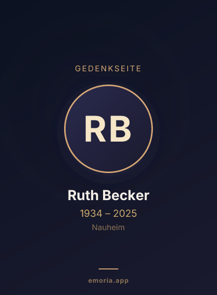 Gedenkportrait von Ruth Becker