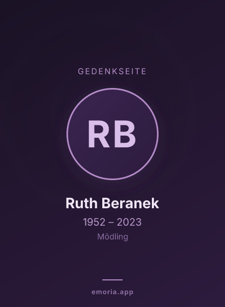 Gedenkportrait von Ruth Beranek