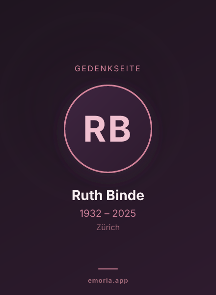 Gedenkportrait von Ruth Binde