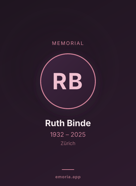 Memorial portrait of Ruth Binde
