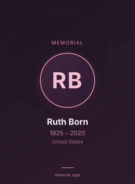 Memorial portrait of Ruth Born