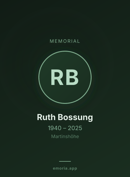 Memorial portrait of Ruth Bossung