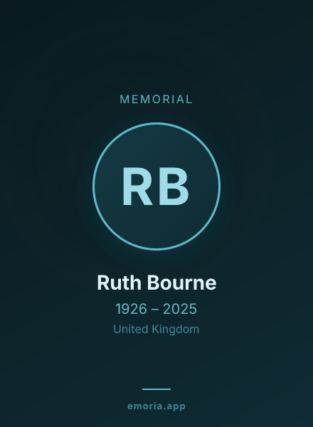 Memorial portrait of Ruth Bourne