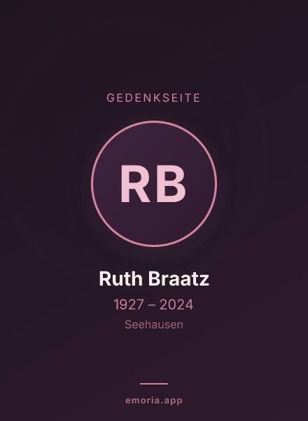Gedenkportrait von Ruth Braatz