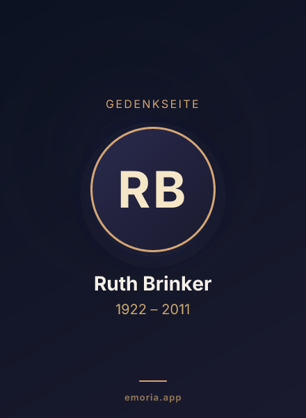 Gedenkportrait von Ruth Brinker