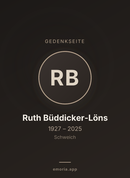 Gedenkportrait von Ruth Büddicker-Löns