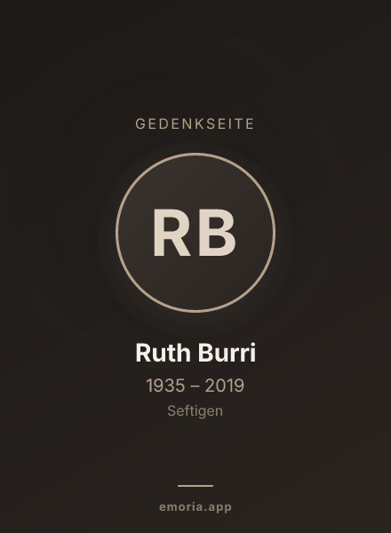 Gedenkportrait von Ruth Burri