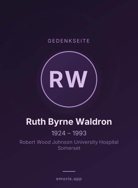 Gedenkportrait von Ruth Byrne Waldron