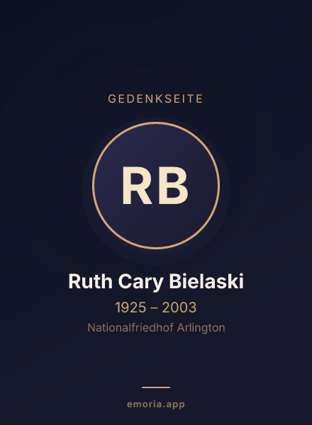 Gedenkportrait von Ruth Cary Bielaski