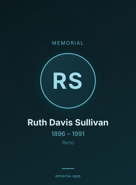 Memorial portrait of Ruth Davis Sullivan