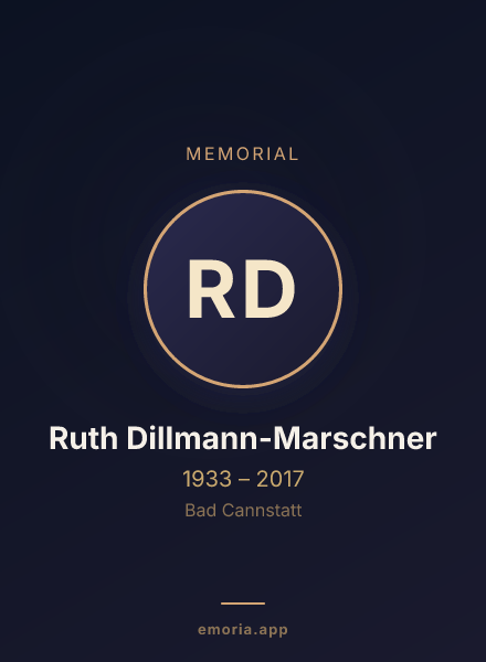 Memorial portrait of Ruth Dillmann-Marschner